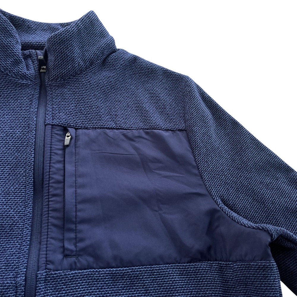 Ben Hogan Performance Men's S Navy Heather Blue Dura Fleece Full Zip Golf Jacket - Picture 8 of 16